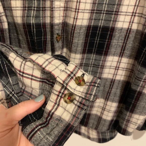 Boston Traders Mens Flannel Shirt Jacket Large Plaid Navy Blue - Picture 5 of 6